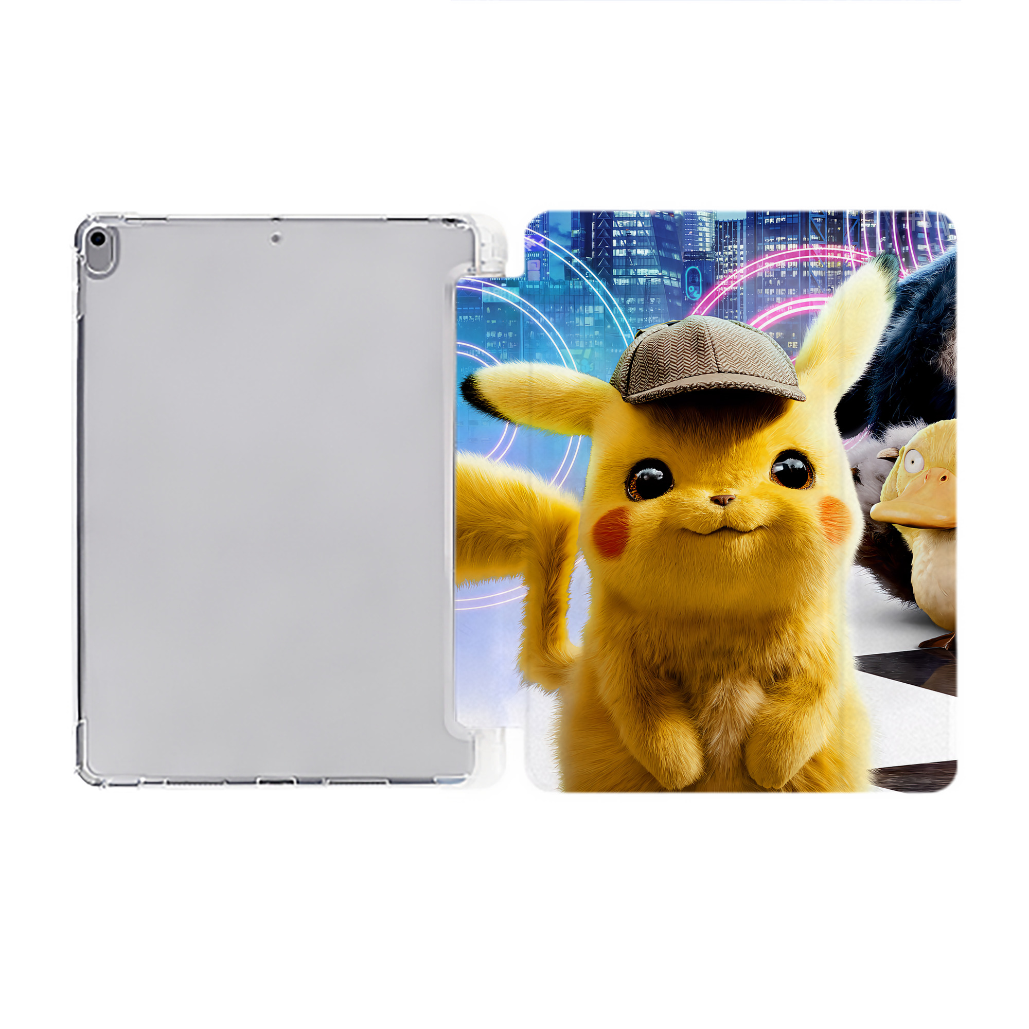 （画像用） ポケットモンスター Pokémon IPad ケース ペン収納付き 三つ折りスタンド PUレザー×シリコン 対応機種9.5/10.5/10.9インチ